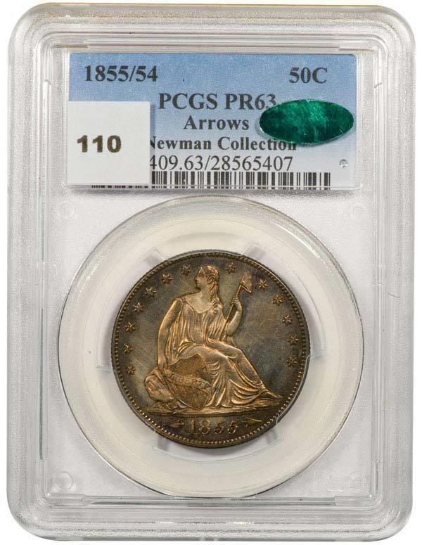 image for: 50C 1855/54 ARROWS PCGS PR63 CAC EX NEWMAN