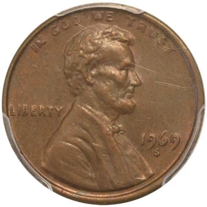 image for: 1C 1969/69-S DOUBLED DIE OBVERSE PCGS AU58BN CAC