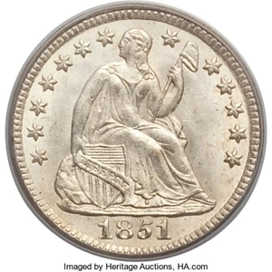 image for: 1851 H10C MS67 PCGS Secure....