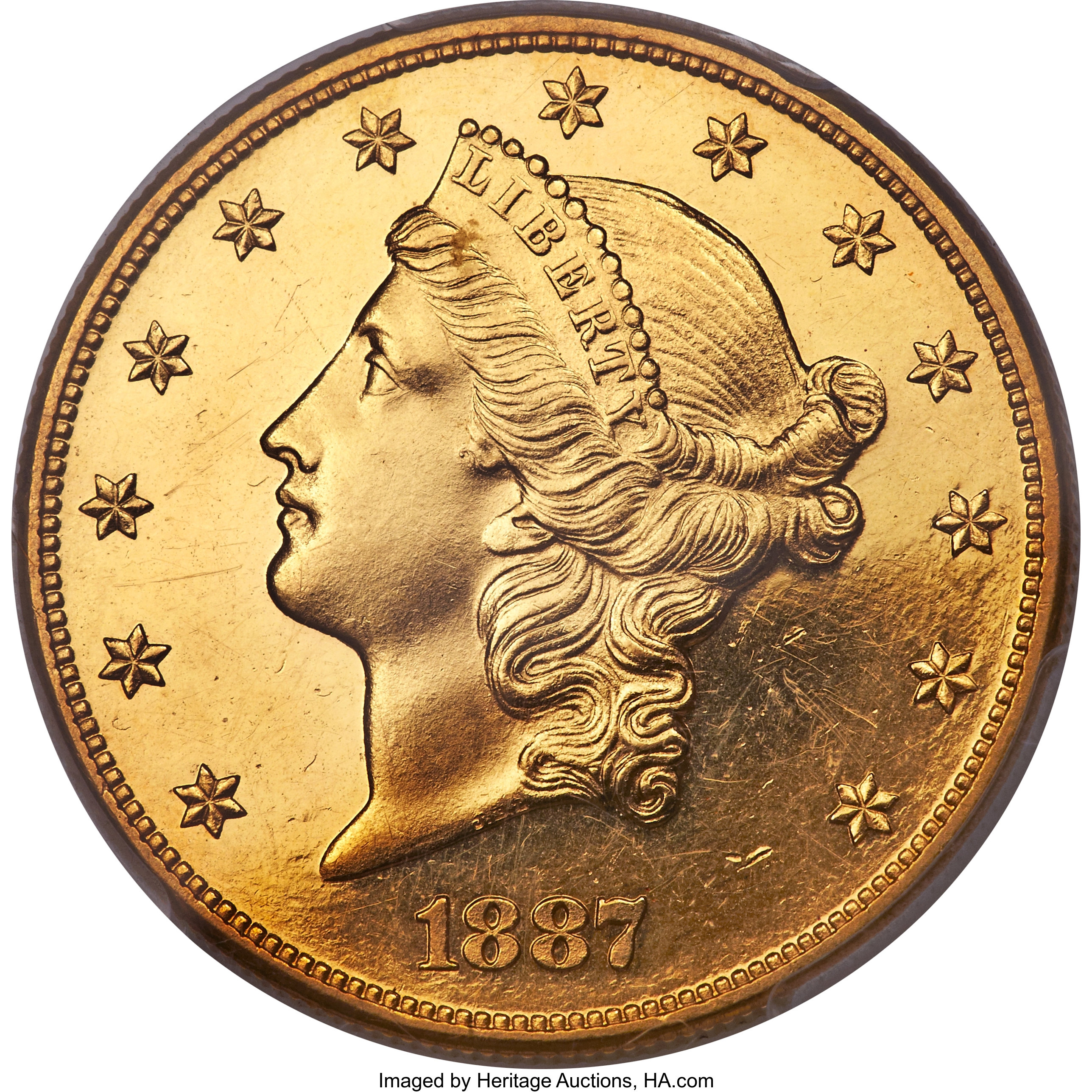 image for: 1887 $20 PR64 Cameo PCGS....