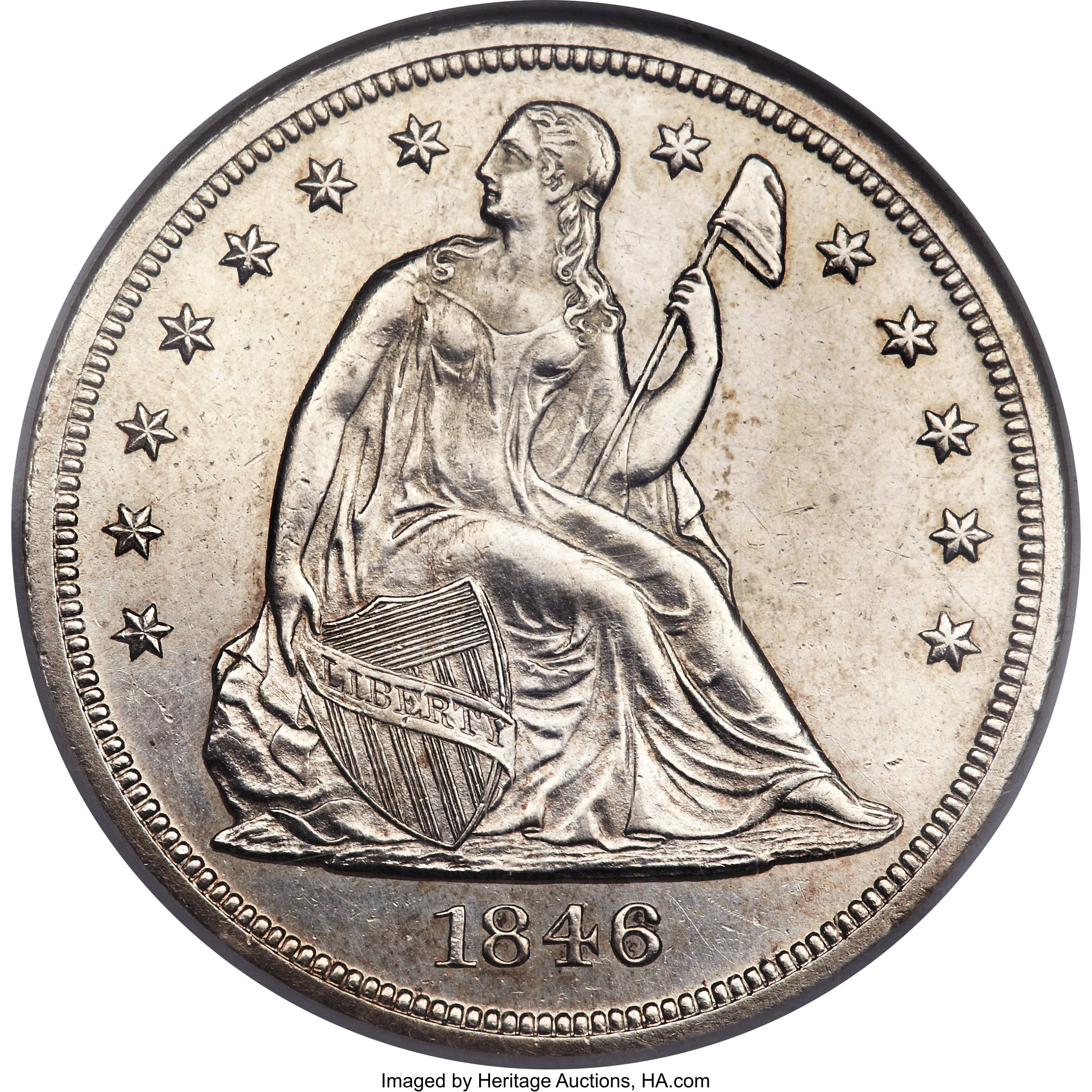 1846-O $1 MS60 NGC. ...