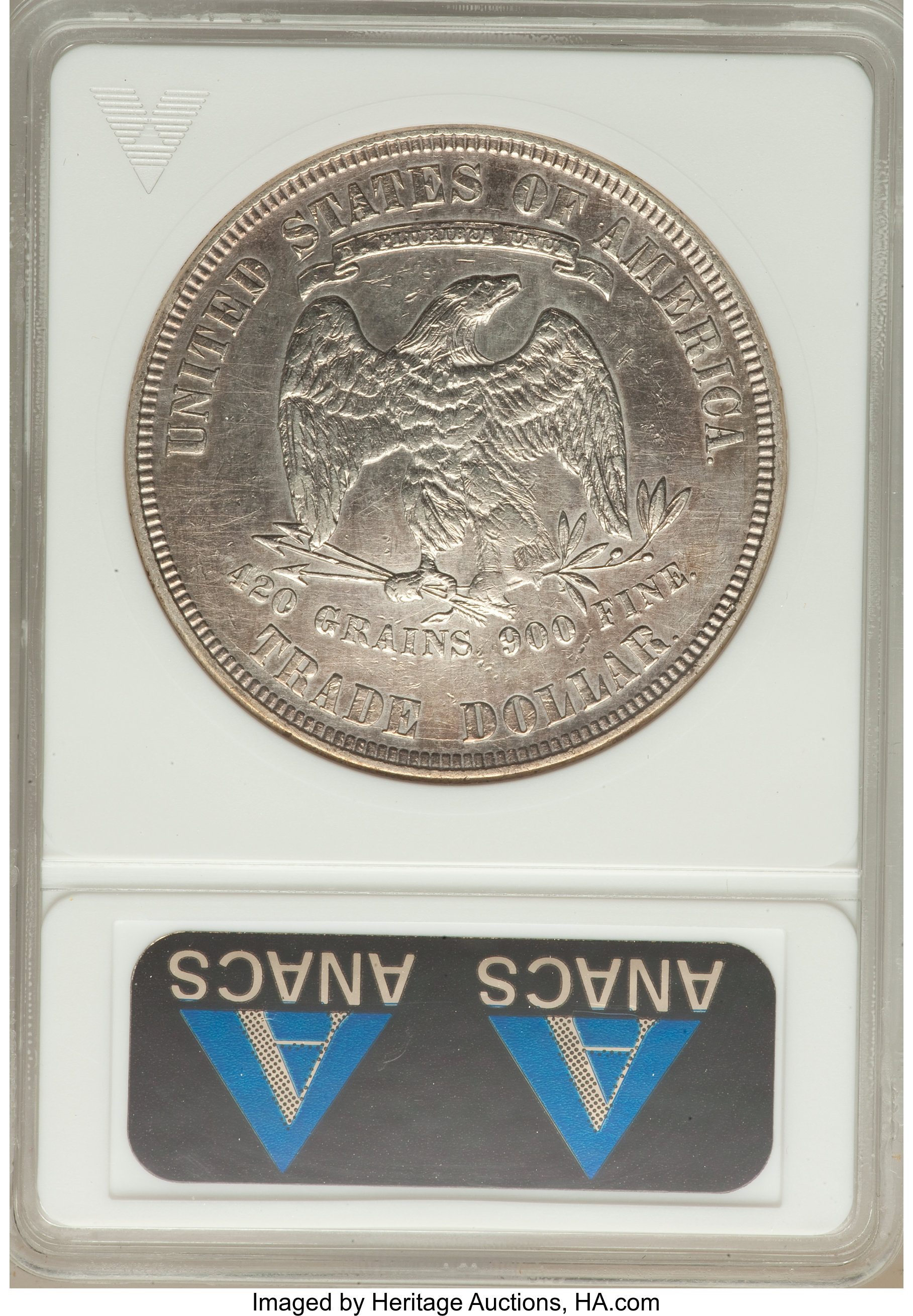1876 Trade$ Chopmarked AU50 thumbnail 2