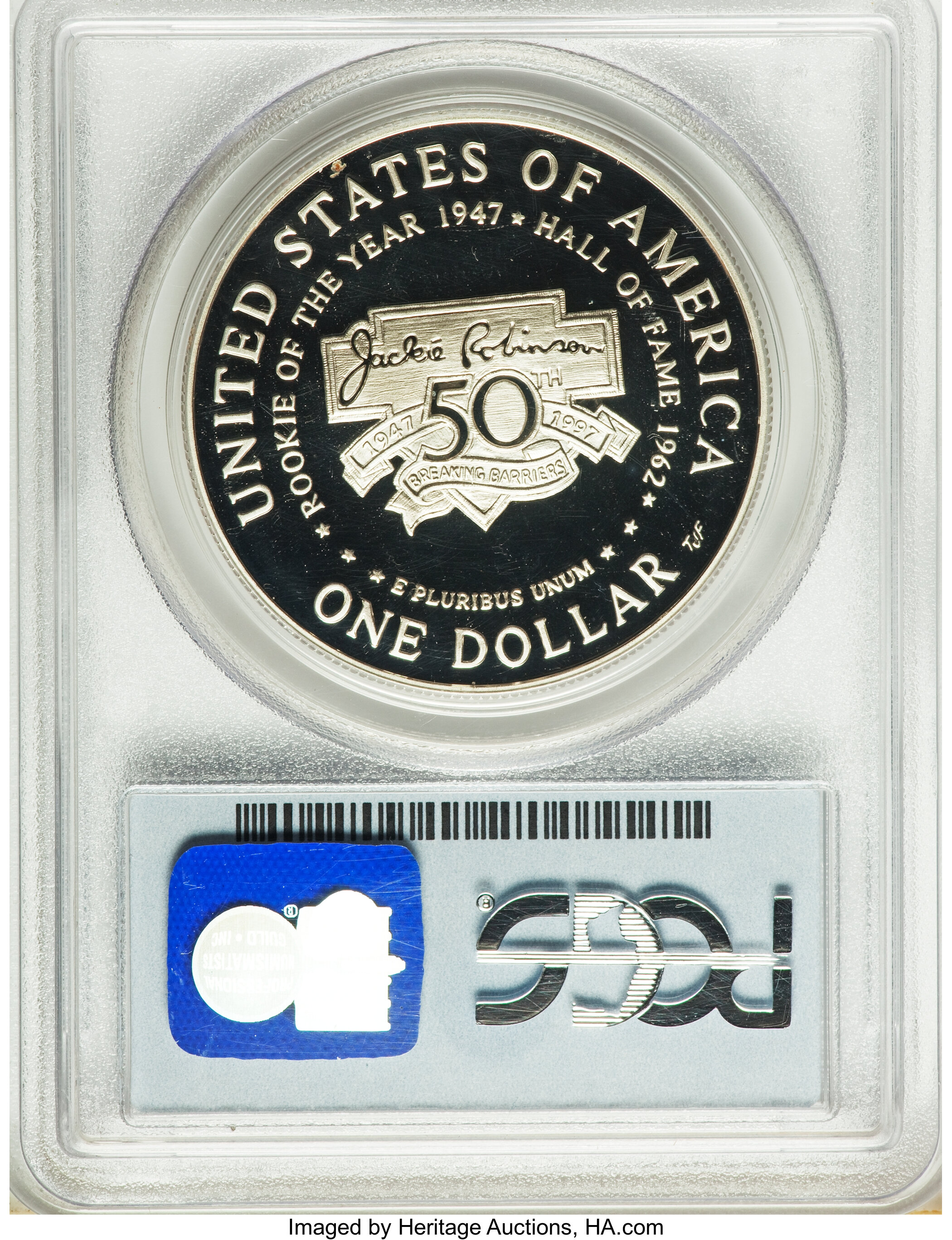 1997-S S$1 Jackie Robinson PR DCAM PR69 DCAM thumbnail 6