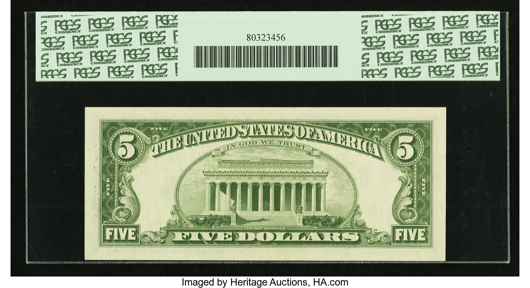 image for: Fr. 1968-G* $5 1963A Federal Reserve Star Note. PCGS Superb Gem New 67PPQ....