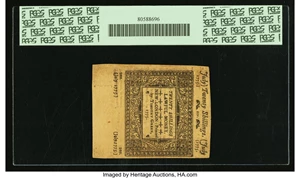 image for: Connecticut July 1, 1775 20s PCGS Apparent Choice New 63....
