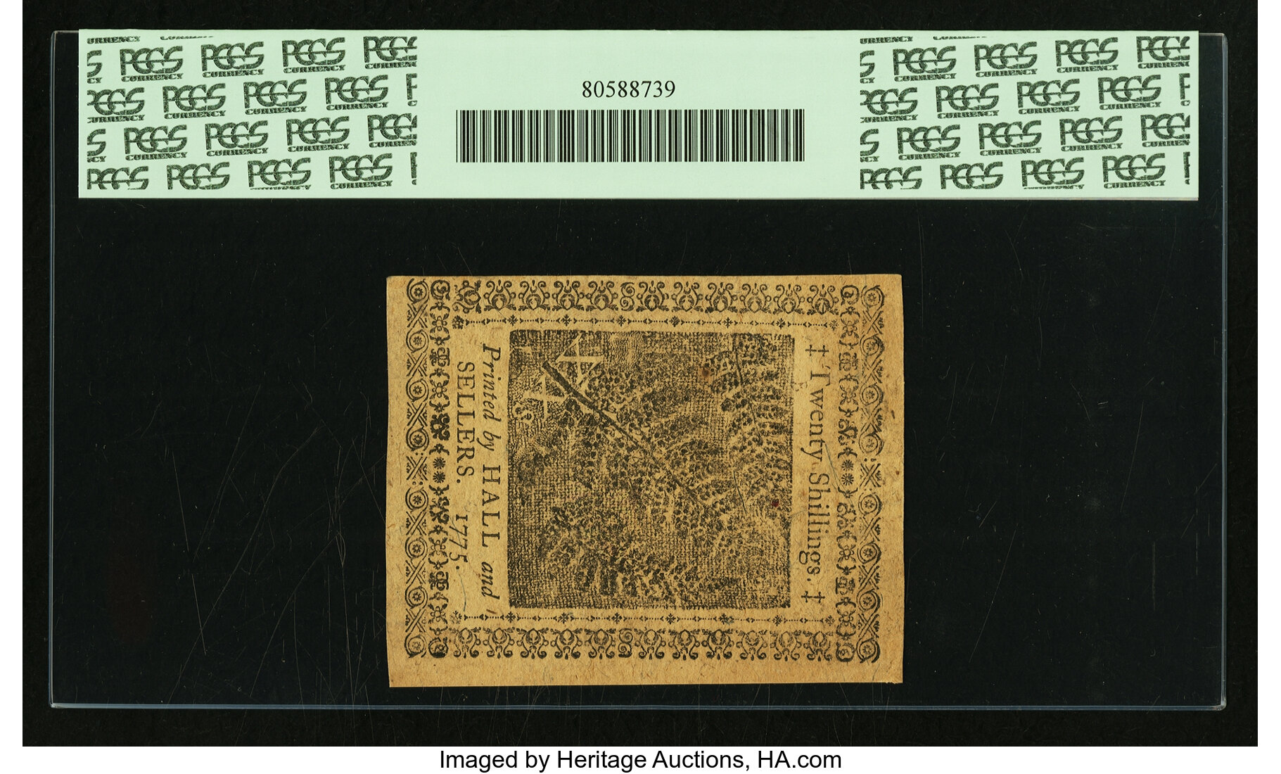 image for: Pennsylvania December 8, 1775 20s PCGS Choice New 63PPQ....
