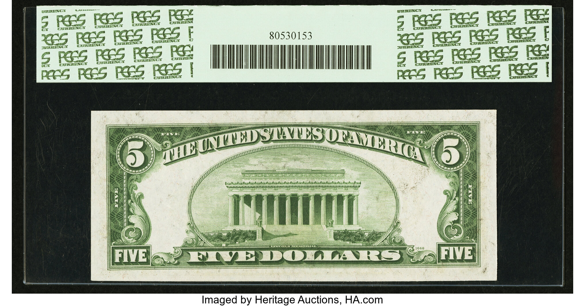 image for: Fr. 1957-C* $5 1934A Federal Reserve Note. PCGS Choice New 63PPQ....