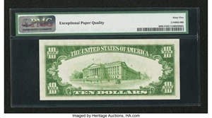 image for: Fr. 2006-F $10 1934A Mule Federal Reserve Note. PMG Gem Uncirculated 65 EPQ....