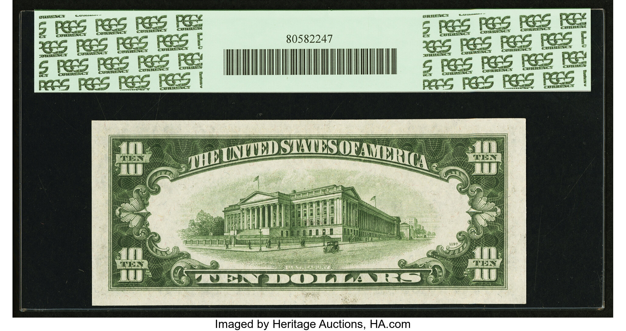 image for: Fr. 2008-B* $10 Wide 1934C Federal Reserve Note. PCGS Very Choice New 64PPQ....