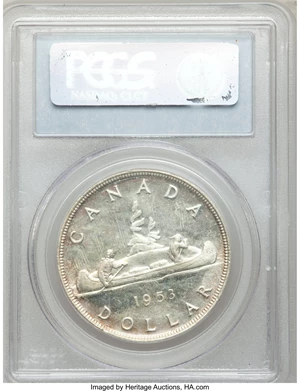 image for: Elizabeth II Dollar 1953 NSF MS64 PCGS