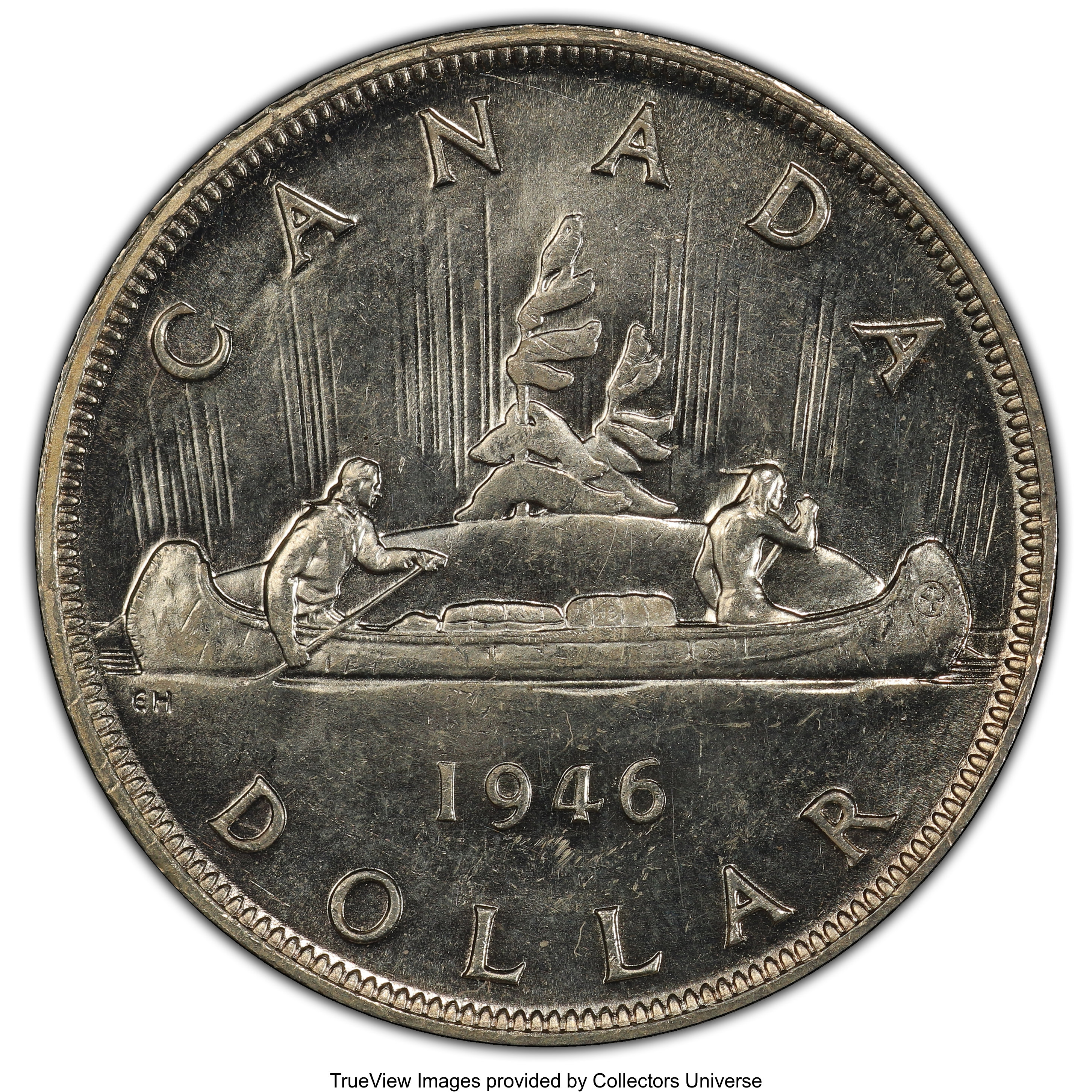 image for: George VI Dollar 1946 MS63 PCGS