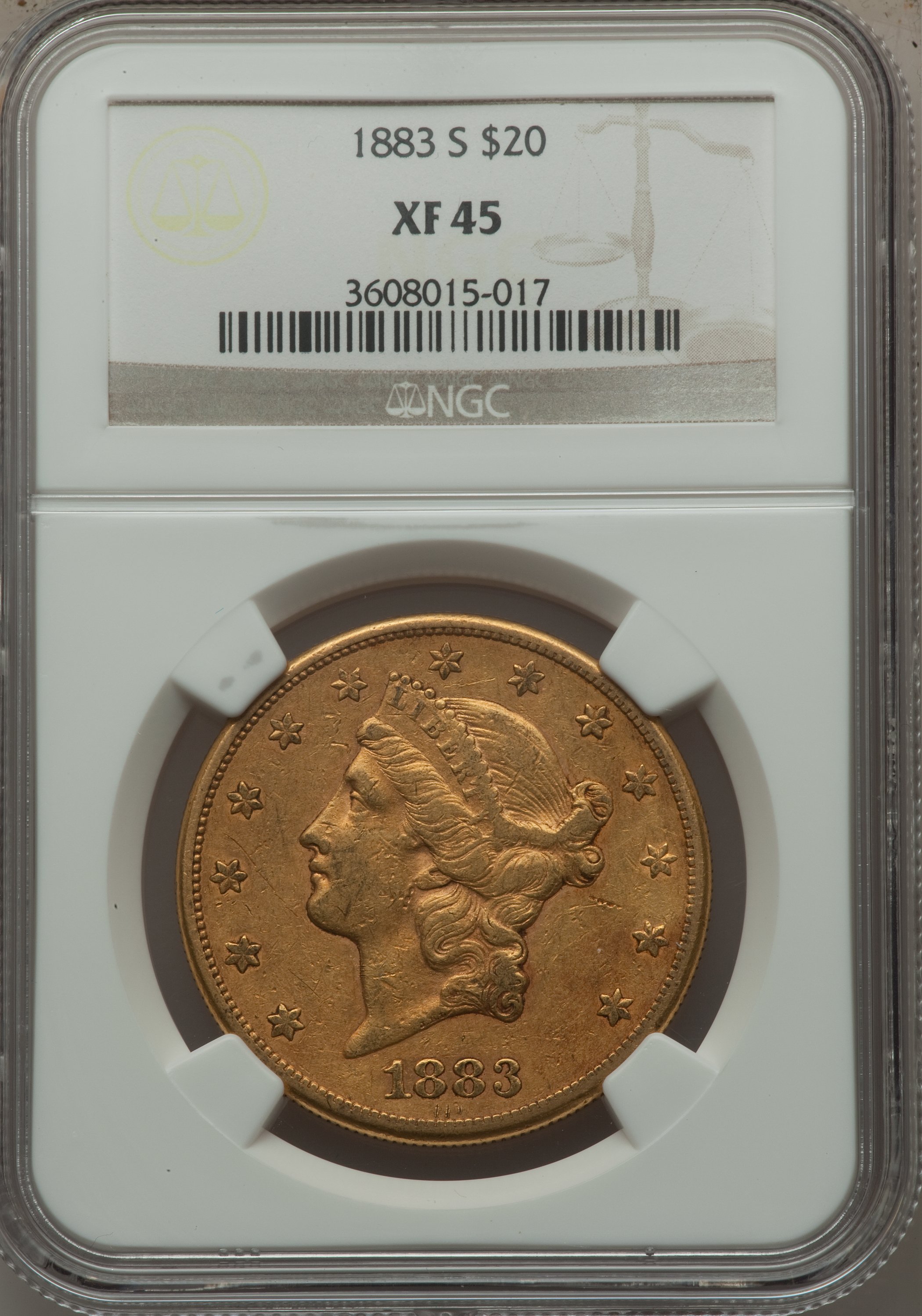 1883-S $20 XF45 thumbnail 3