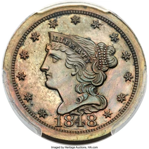 image for: 1848 1/2 C Original PR63 Brown PCGS. CAC. B-1, Low R.6....