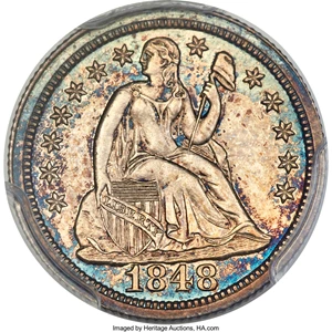 image for: 1848 10C PR64 PCGS Secure. CAC....