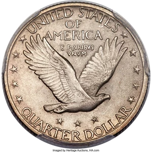 image for: 1918/7-S 25C AU58 Full Head PCGS....