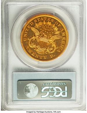 image for: 1867 $20 PR64 Deep Cameo PCGS. CAC....