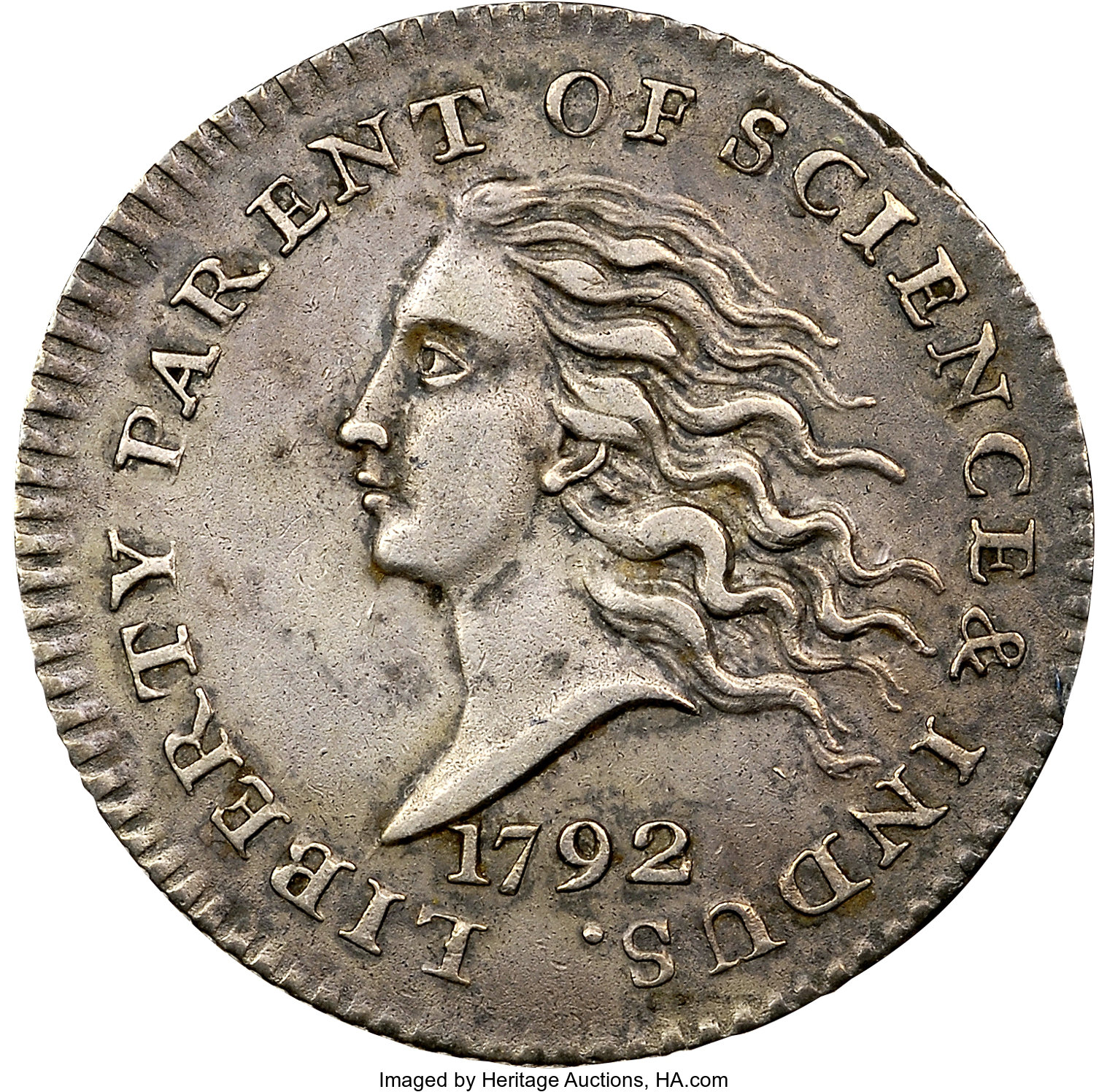 image for: 1792 P10C Silver Disme, Judd-9, Pollock-10 AU50 NGC....