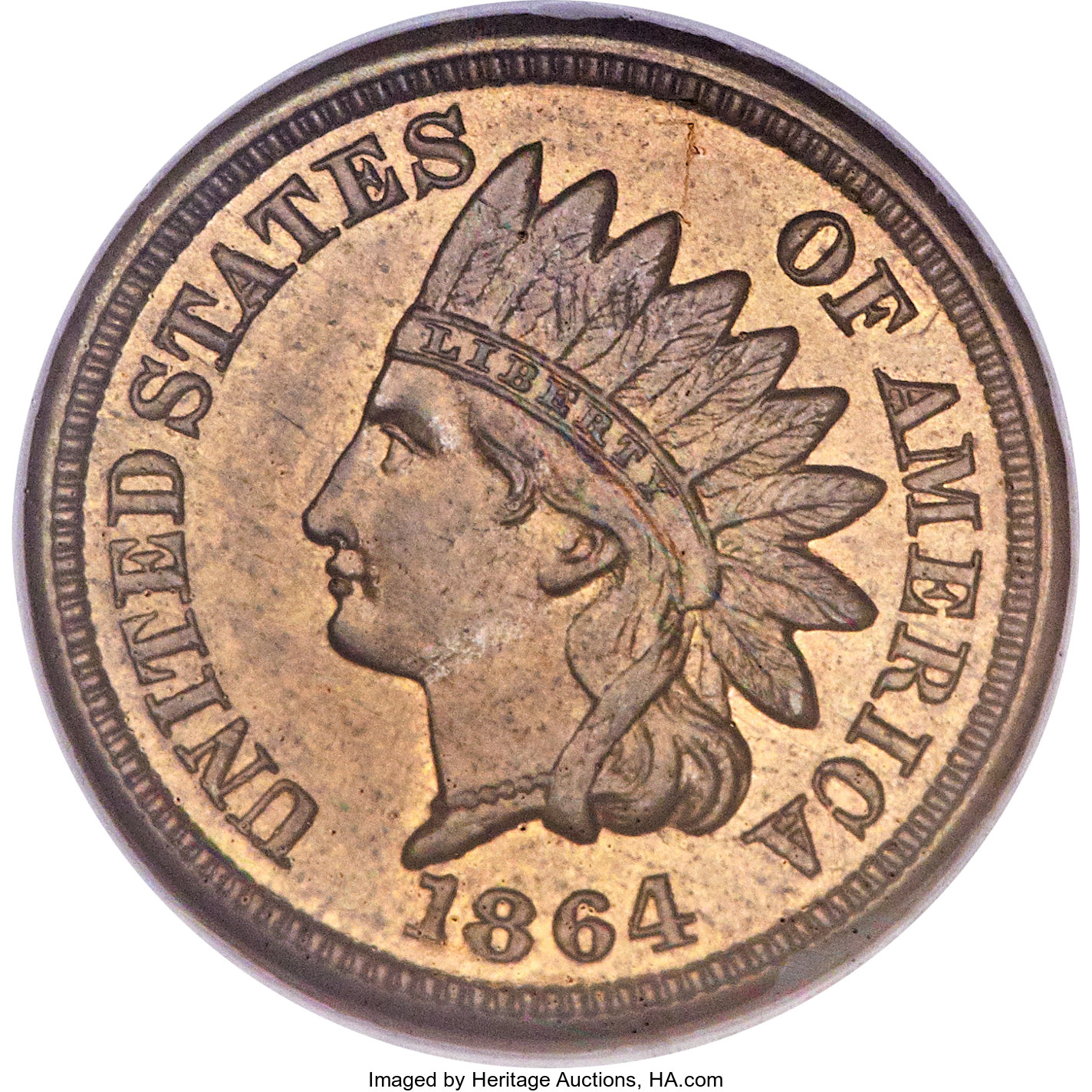 image for: 1864 1C One Cent, Judd-353, Pollock-425, Low R.6, PR65 NGC....