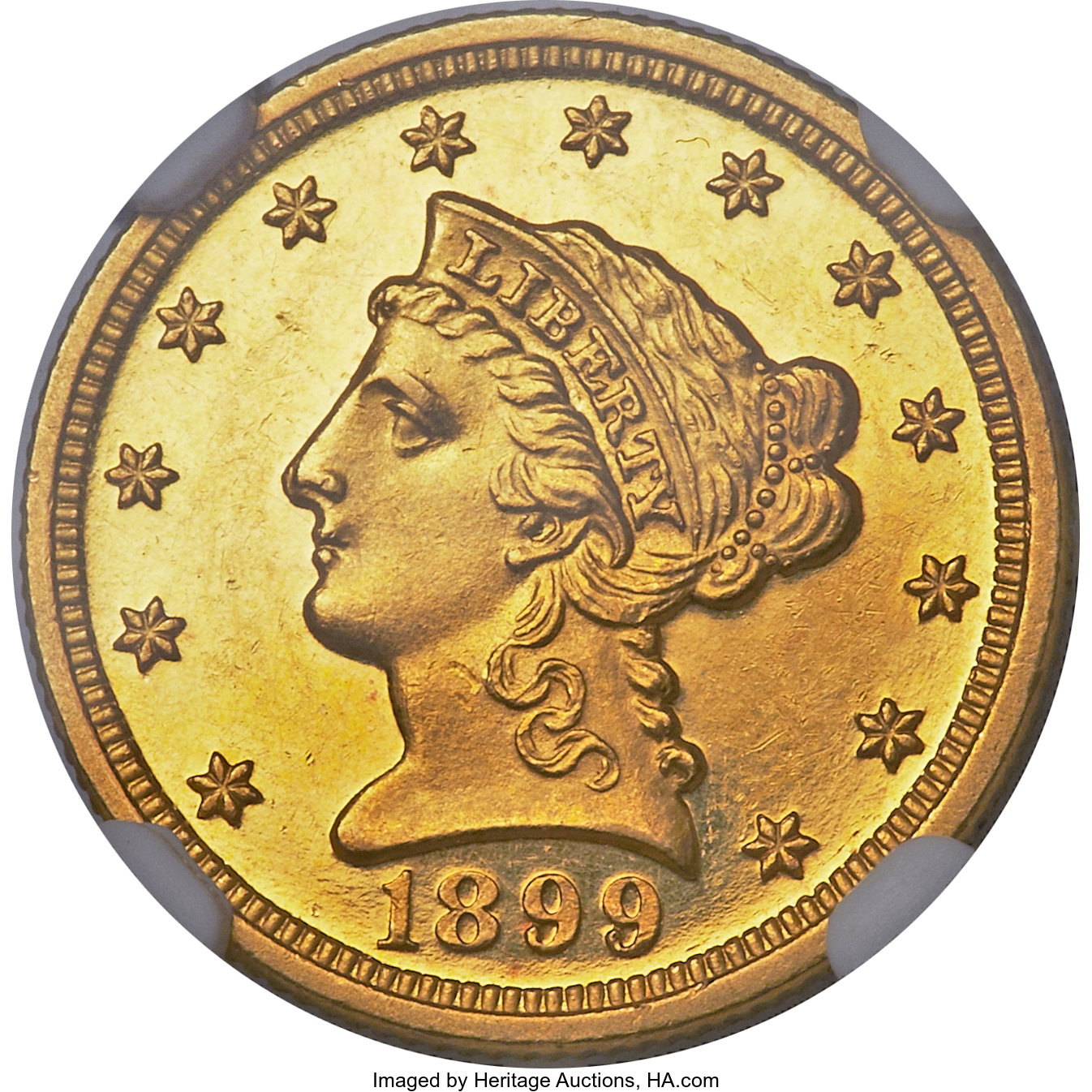 image for: 1899 $2 1/2 PR62 Cameo NGC....