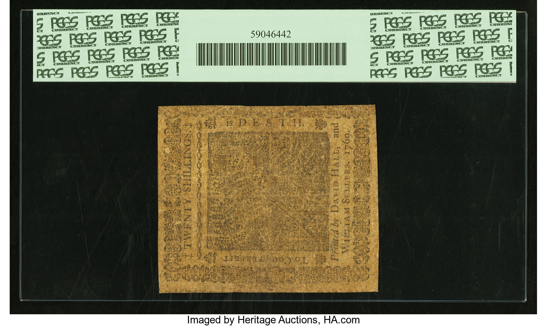 image for: Pennsylvania March 10, 1769 20s PCGS Apparent Very Fine 25....