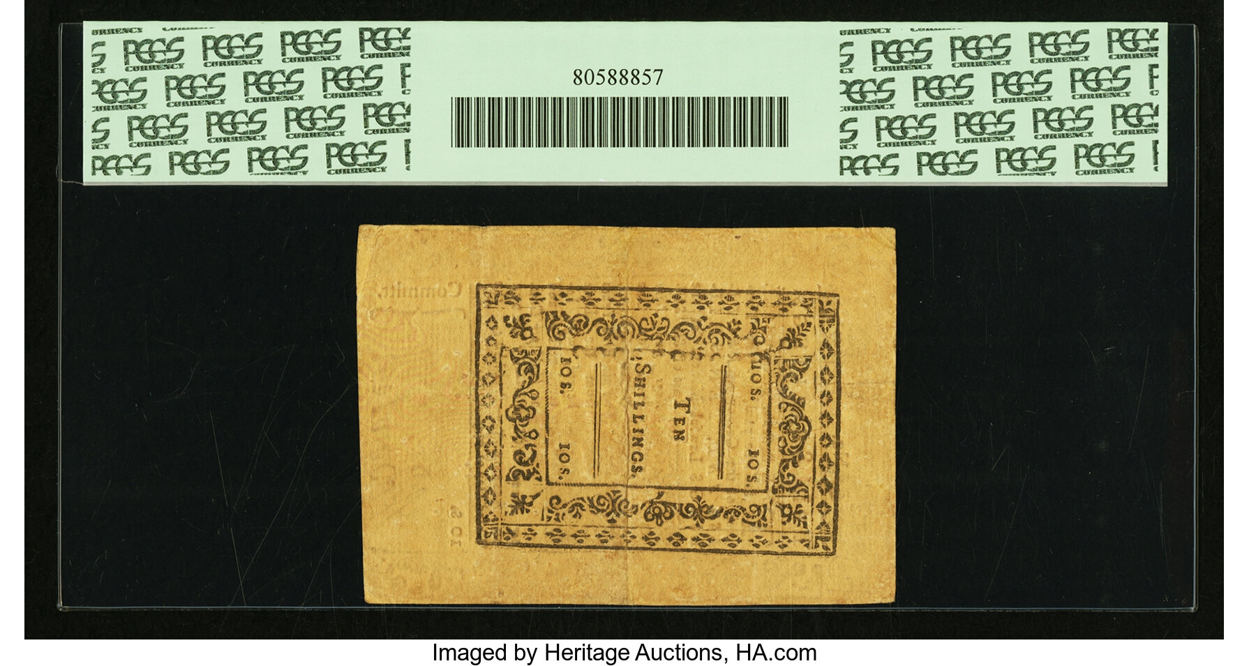 image for: Rhode Island May 3, 1775 10s PCGS Extremely Fine 45PPQ....