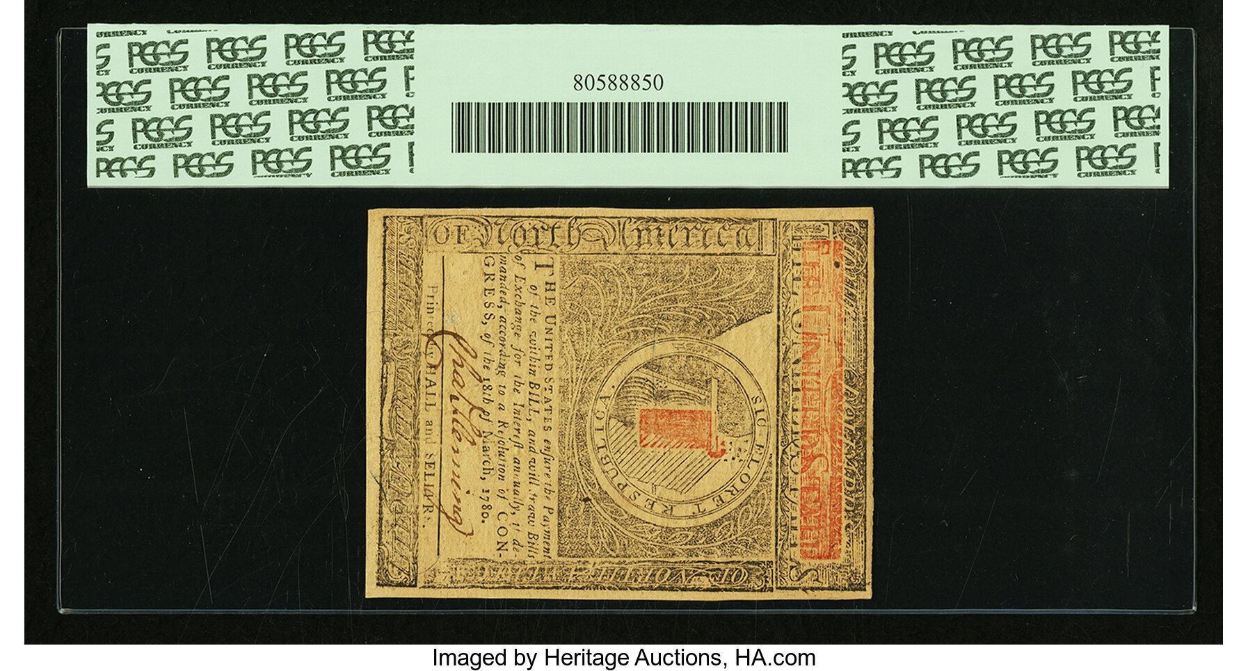 image for: Virginia May 1, 1780 $4 PCGS Gem New 66PPQ....