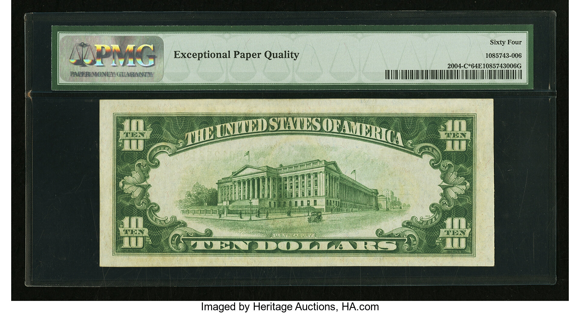 image for: Fr. 2004-C* $10 1934 Federal Reserve Note. PMG Choice Uncirculated 64 EPQ....