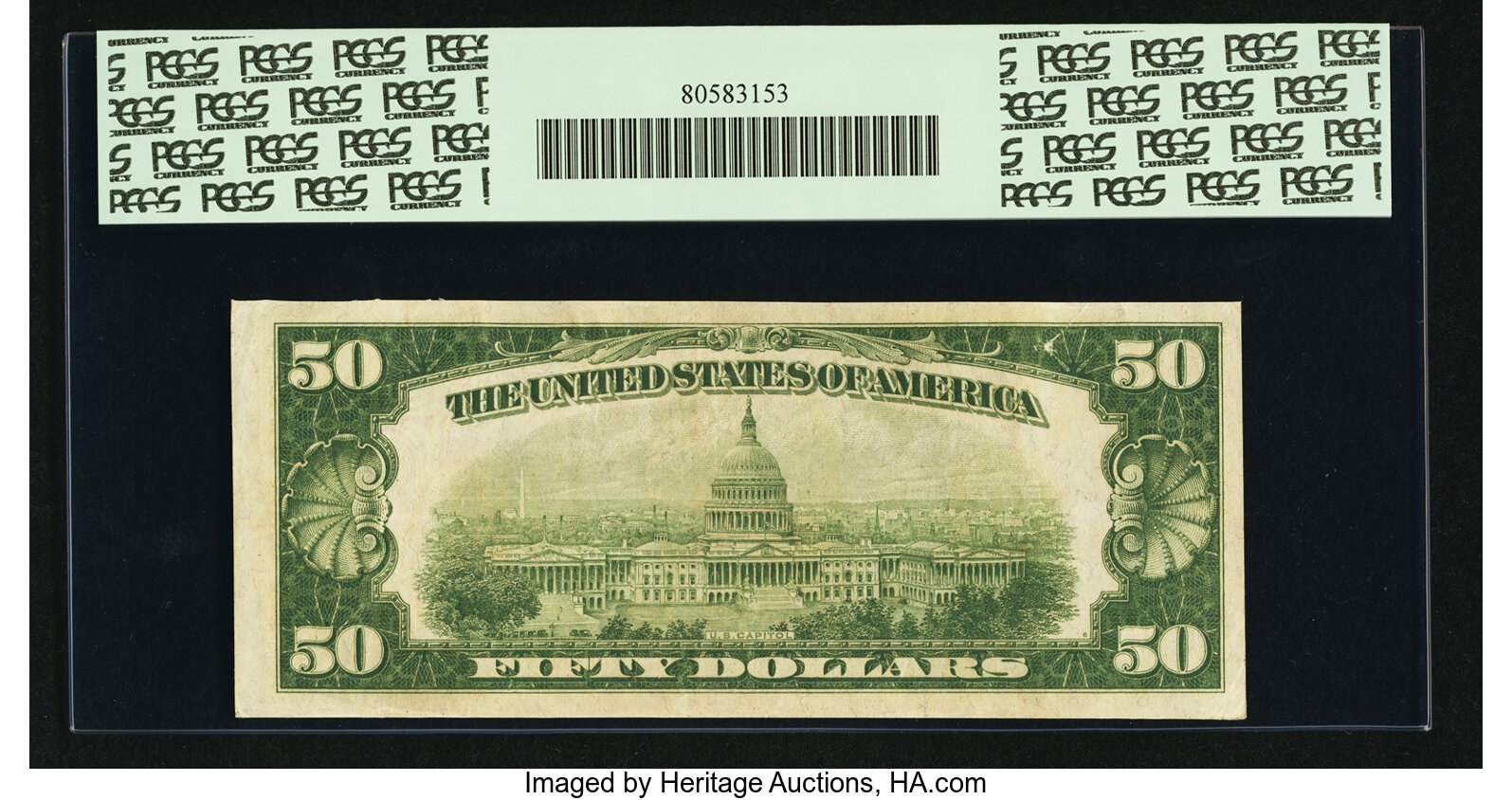 image for: Fr. 2100-F* $50 1928 Federal Reserve Note. PCGS Apparent Extremely Fine 40....