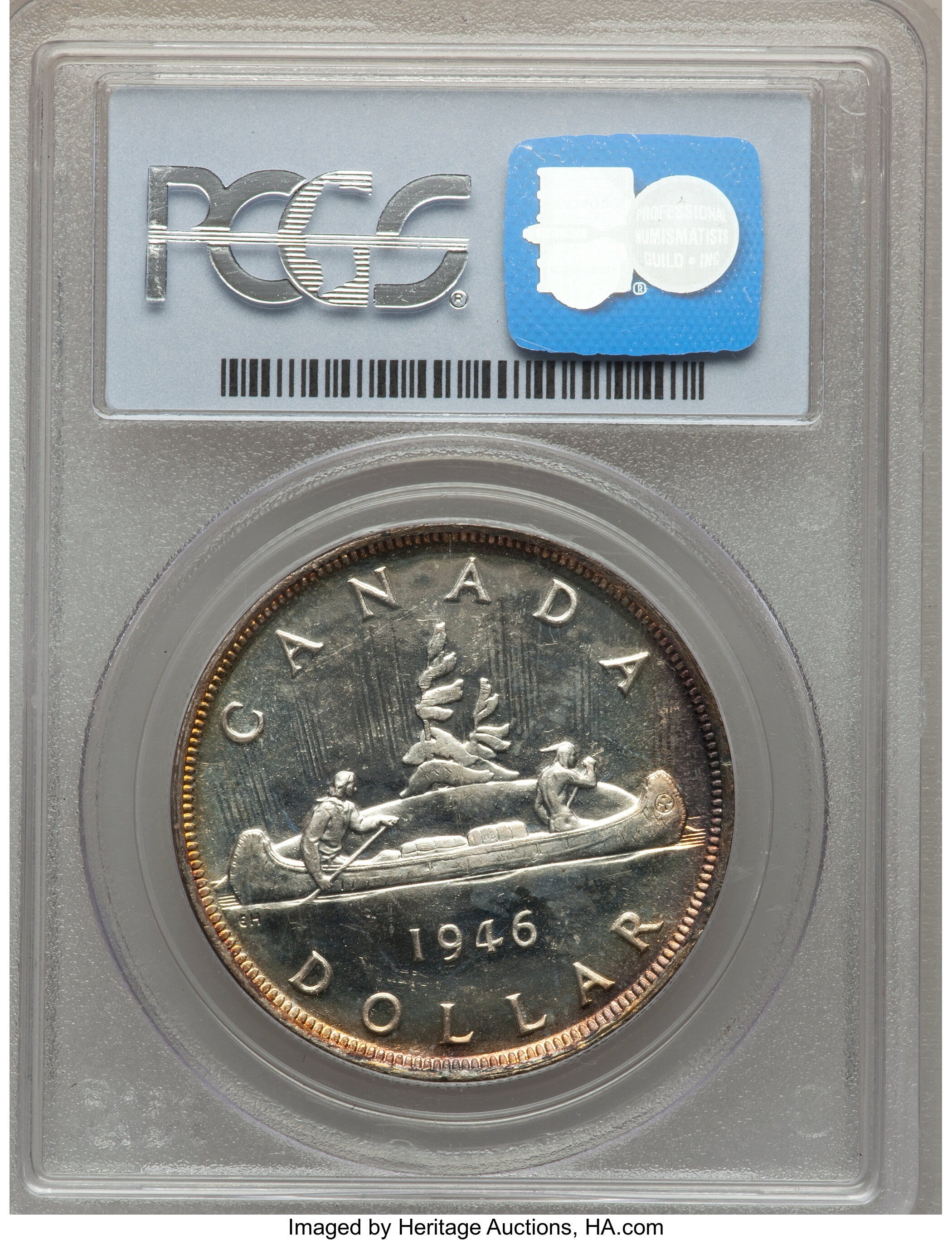 image for: George VI Dollar 1946 MS63 PCGS