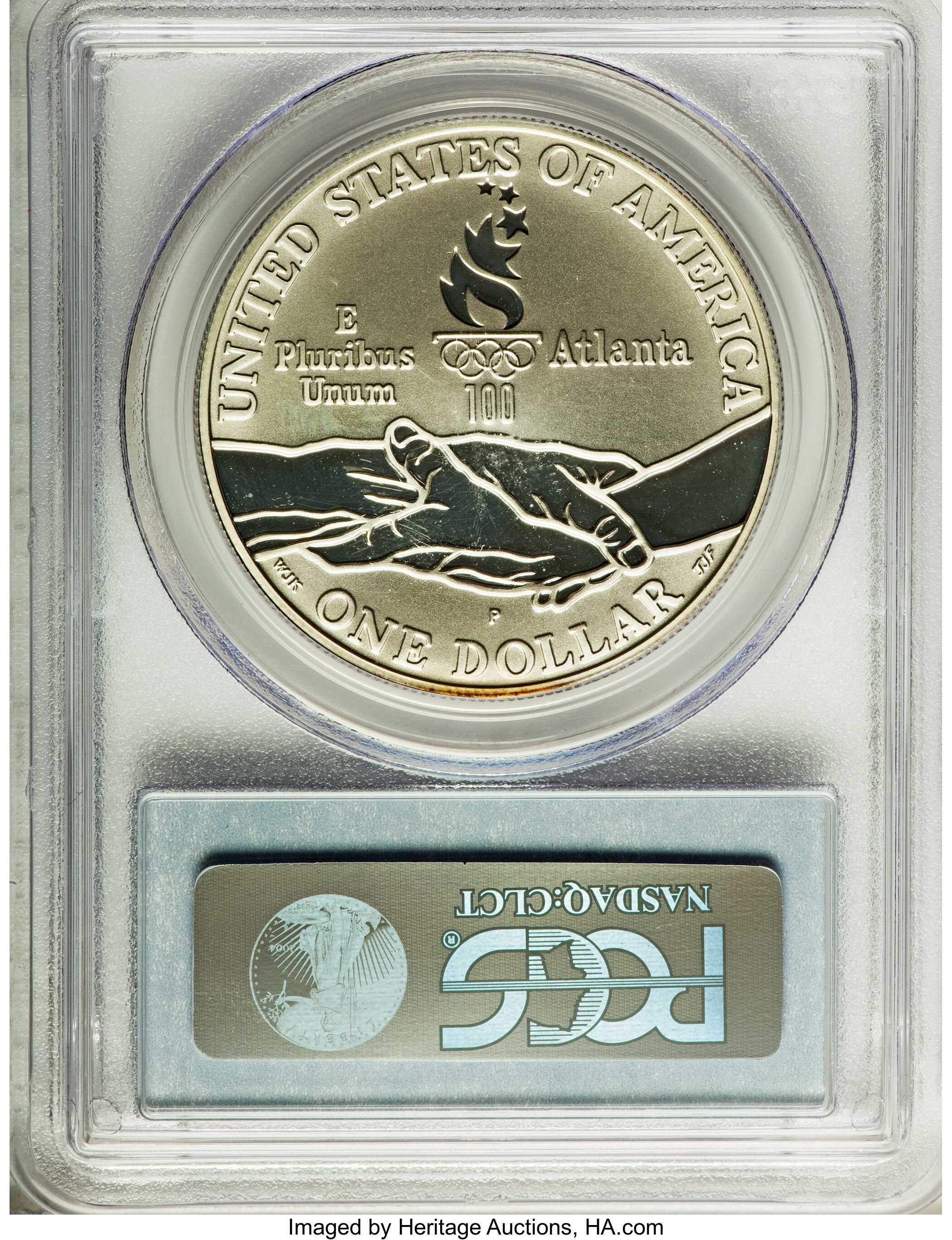 1996-P S$1 Atlanta Olympics Tennis PR DCAM PR69 DCAM thumbnail 11