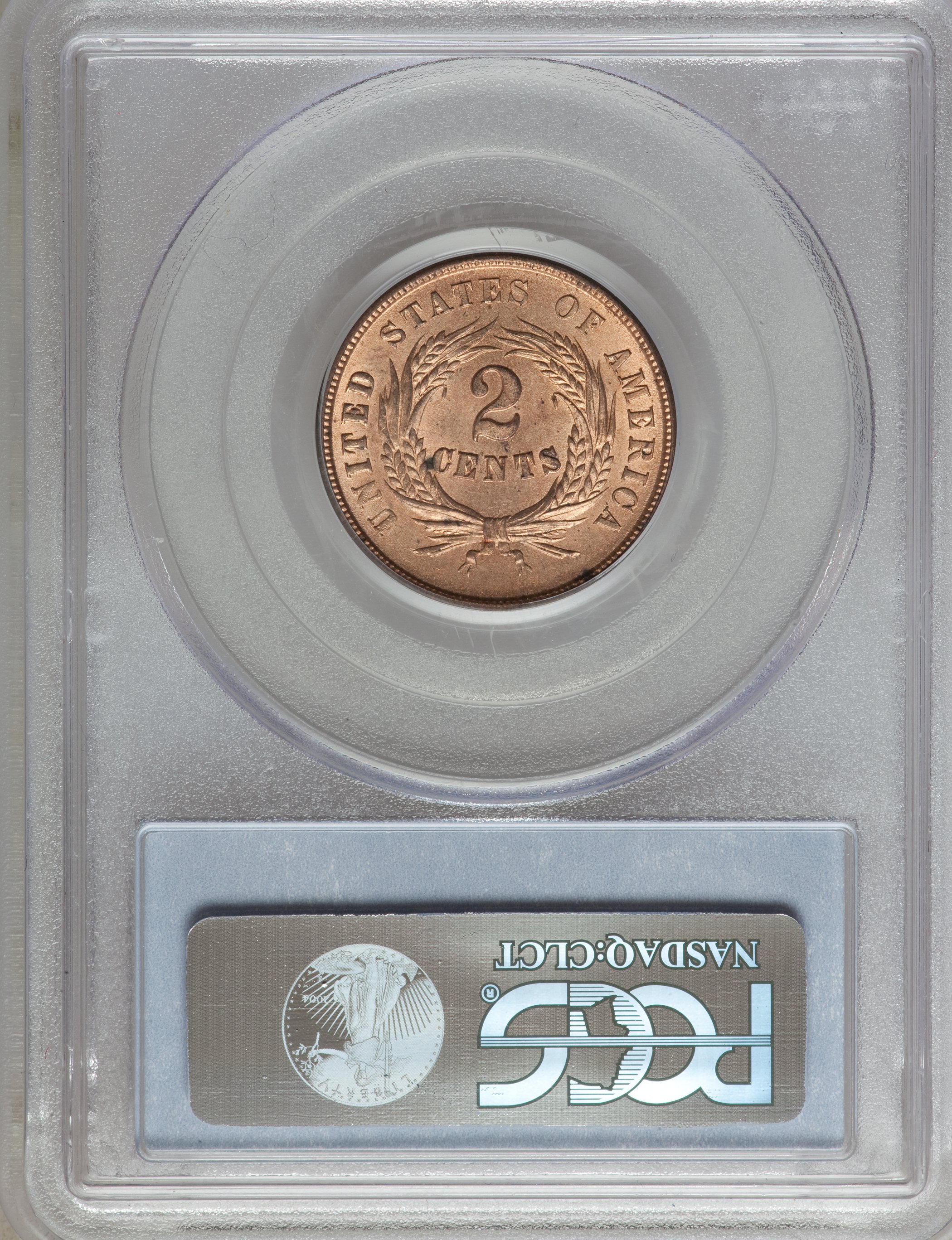1864 2c Large Motto MS RD MS63 RD thumbnail 14