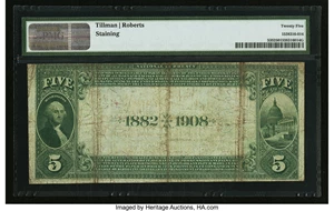 image for: New York, NY - $5 1882 Date Back Fr. 535 The Chase NB Ch. # (E)2370...