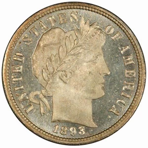 image for: 10C 1893-O PCGS MS67 CAC EX ELIASBERG/SIMPSON