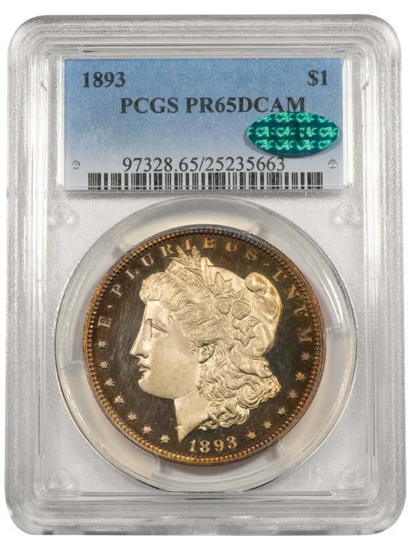 image for: $1 1893 PCGS PR65DCAM CAC