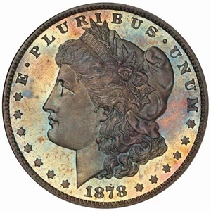 image for: $1 1878 7TF REVERSE OF 1878 PCGS PR65 CAC