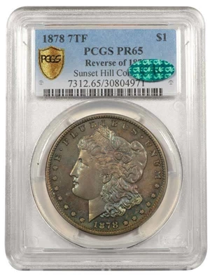 image for: $1 1878 7TF REVERSE OF 1878 PCGS PR65 CAC