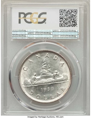 image for: George VI Dollar 1938 AU55 PCGS