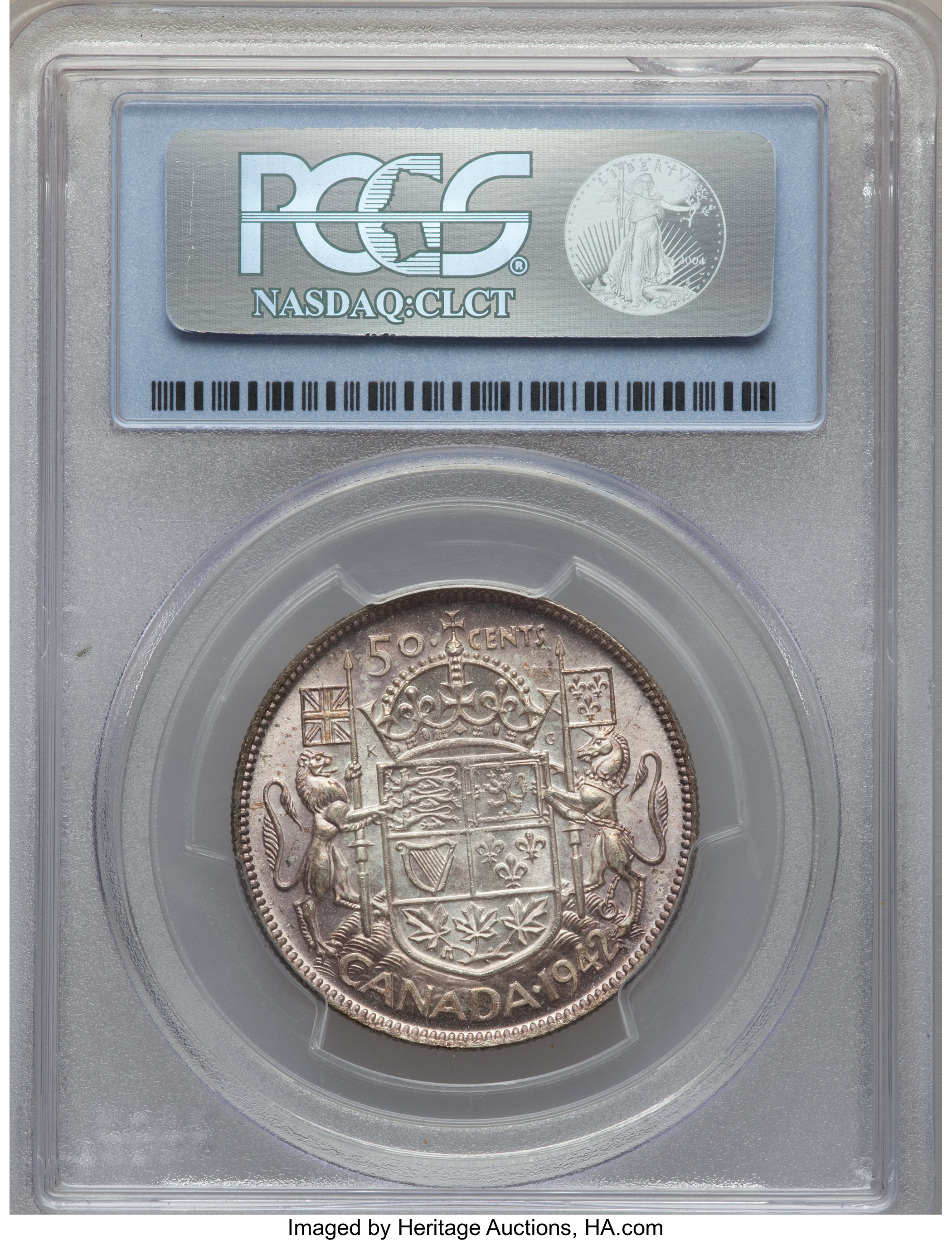 image for: George VI 50 Cents 1942 MS64 PCGS