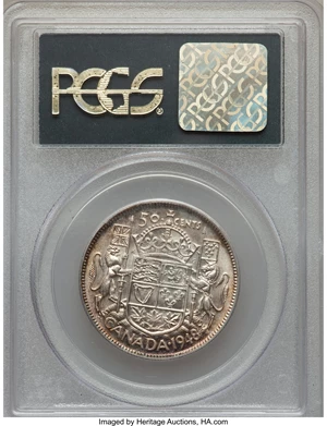 image for: George VI 50 Cents 1948 MS63 PCGS