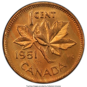 image for: George VI Cent 1951 MS65 Red PCGS