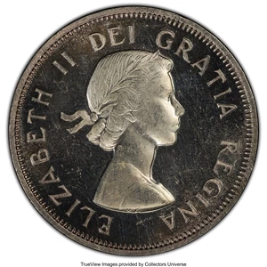 image for: Elizabeth II "Shoulder Fold" 25 Cents 1953 MS64 PCGS