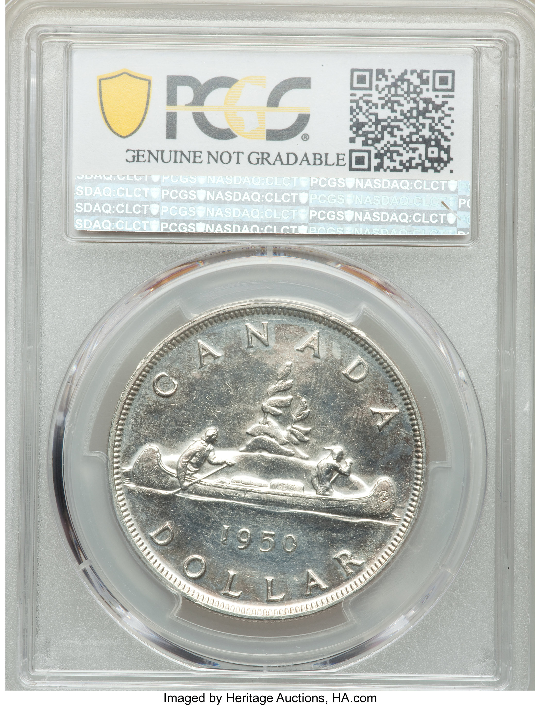 image for: George VI Dollar "Arnprior" 1950 UNC Details (Cleaned) PCGS