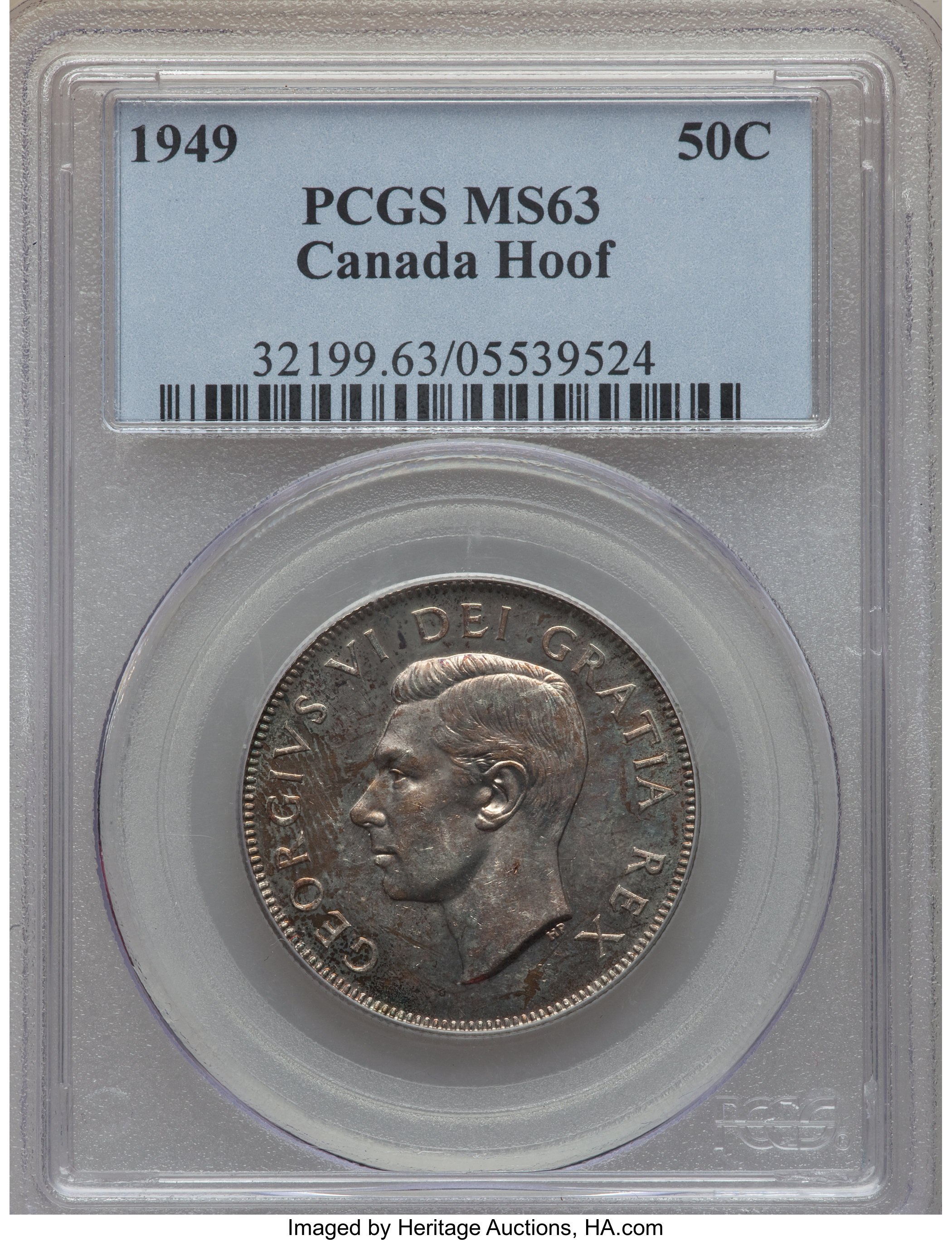 image for: George VI 50 Cents 1949 MS63 PCGS