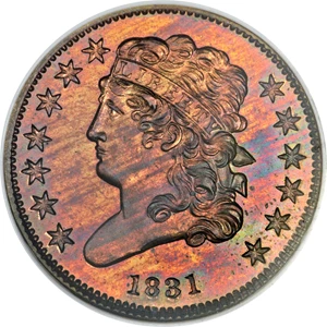 image for: 1831 1/2 C Reverse of 1836 PR66 Red NGC. Breen-2, High R.5....