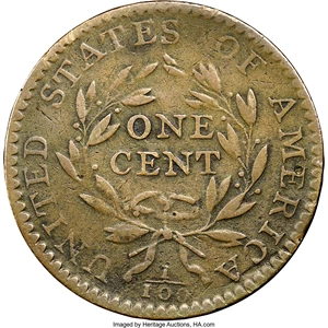 image for: 1794 1C Head of 1794, S-57, B-55, R.1, VF25 NGC. Our EAC Grade Fine 15....