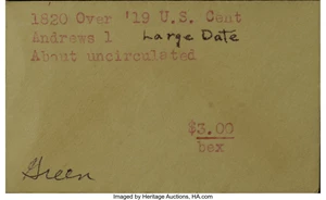 image for: 1820/19 1C N-1, R.1, MS62 Brown NGC. CAC. Our EAC Grade AU55....