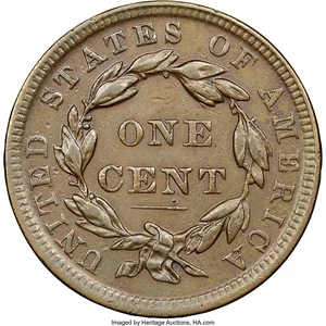 image for: 1839/6 1C Plain Cords, N-1, High R.3, XF45 NGC. CAC. Our EAC Grade VF35....
