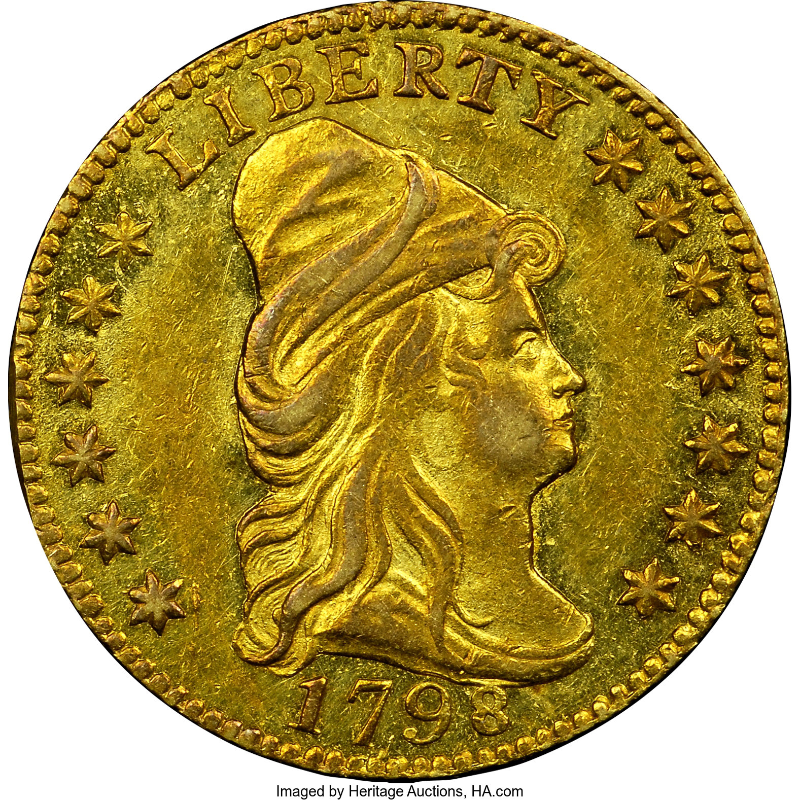 image for: 1798 $2 1/2 Five Berries AU58+  ★  NGC. CAC. BD-2, R.5....