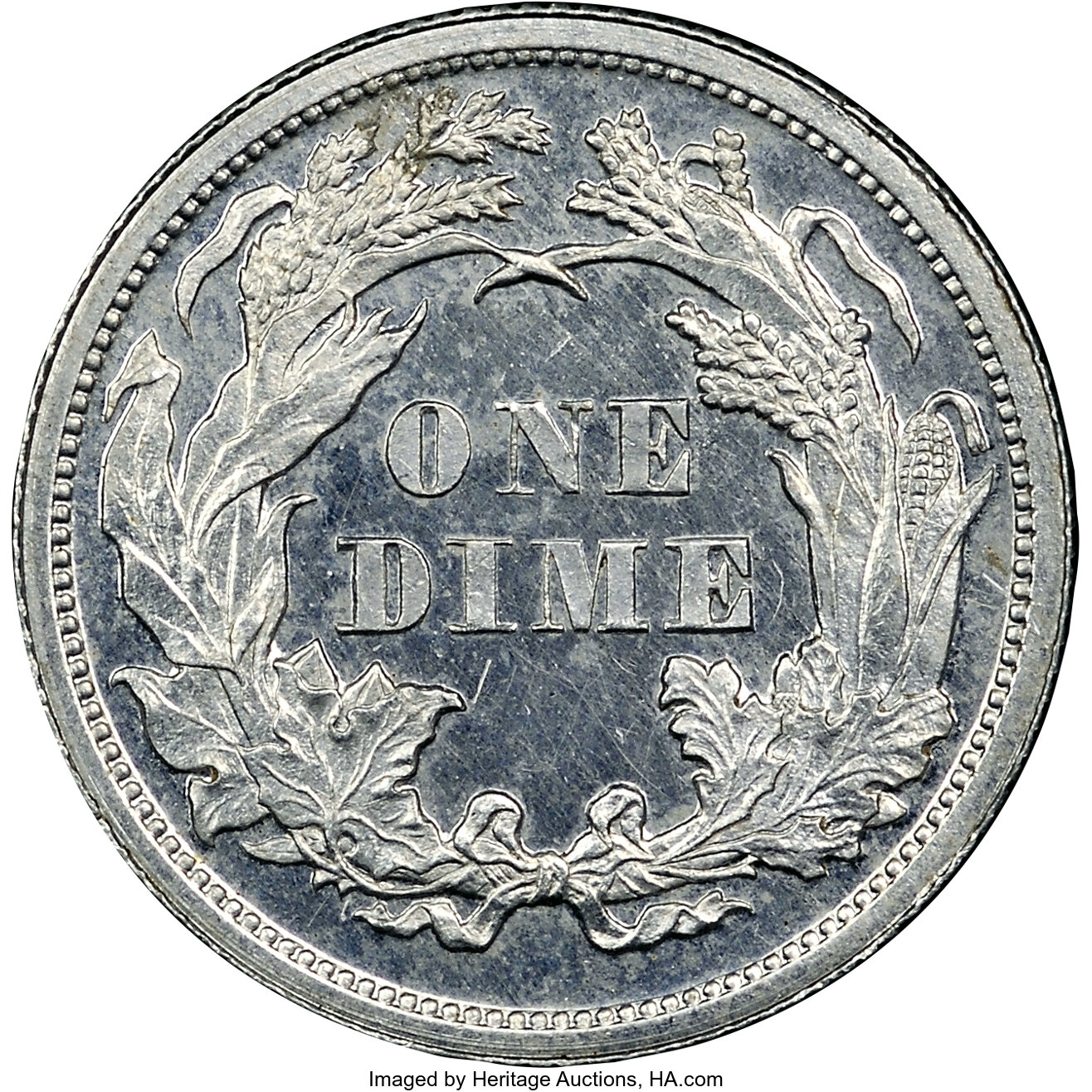 image for: 1868 10C Ten Cents, Judd-649, Pollock-722, Low R.7, PR63 NGC....