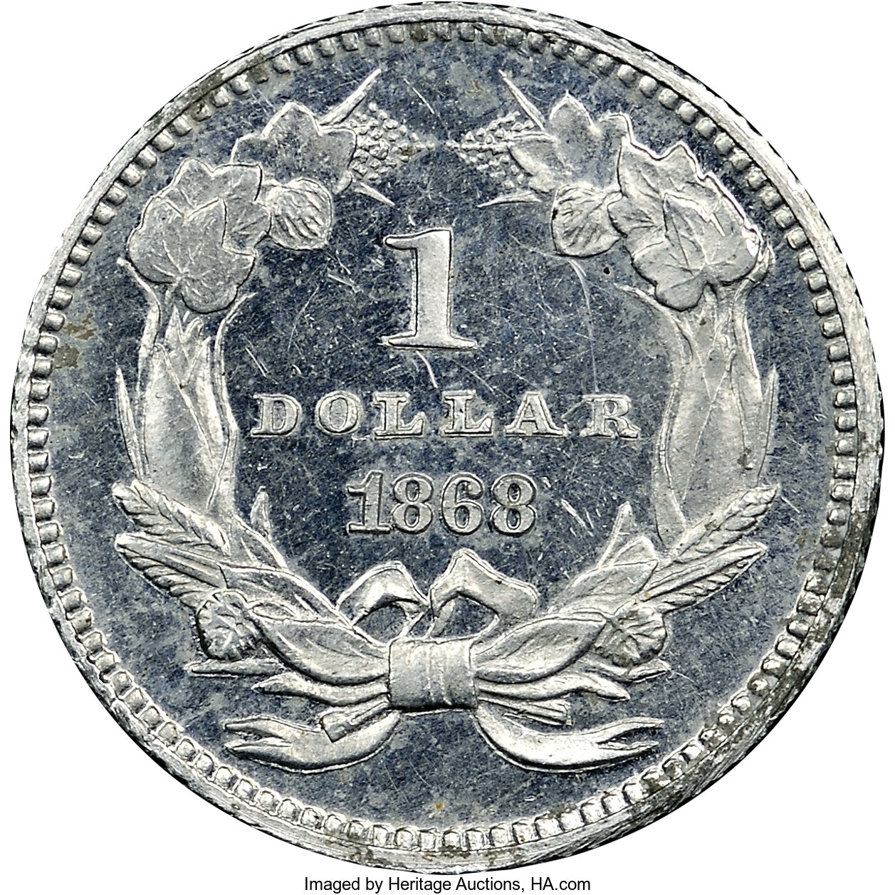 image for: 1868 G$1 Gold Dollar, Judd-653, Pollock-726, Low R.7, PR63 NGC....